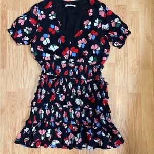 Karlie Black Floral Mini Dress